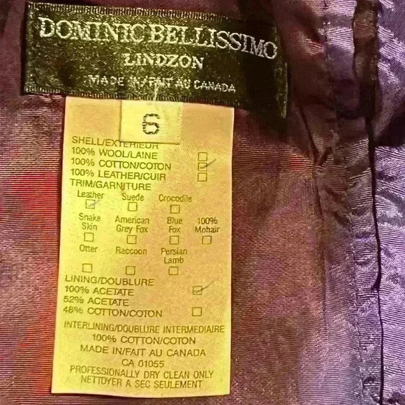 Vintage 80s Dominic Bellisimo Denim Leather Mini Skirt Size 6 Party Jean Western - Picture 4 of 5